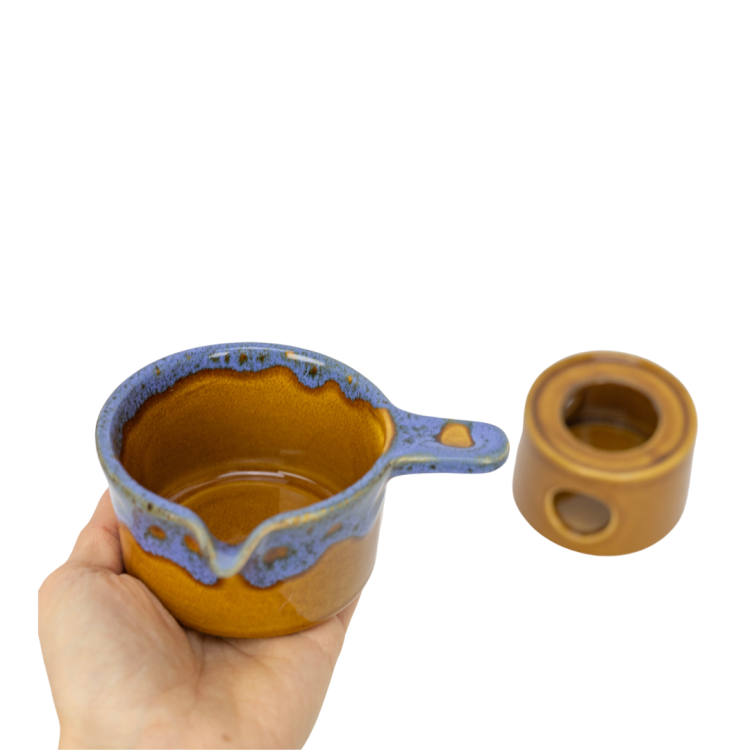 Podgrzewacz do olejku ceramiczny - różne kolory — Ceramiczny podgrzewacz do olejków składający się z dwóch części