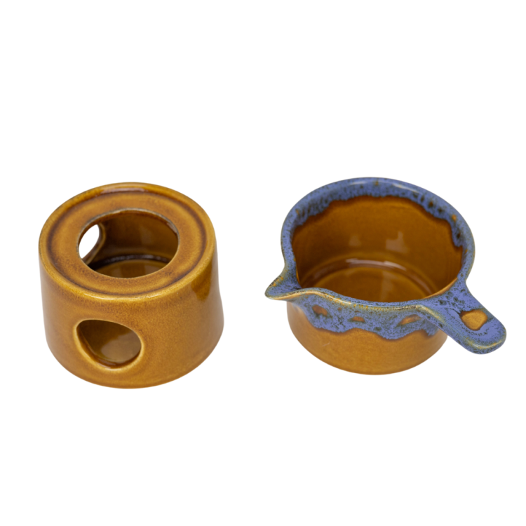 Podgrzewacz do olejku ceramiczny - różne kolory — Ceramiczny podgrzewacz do olejków składający się z dwóch części