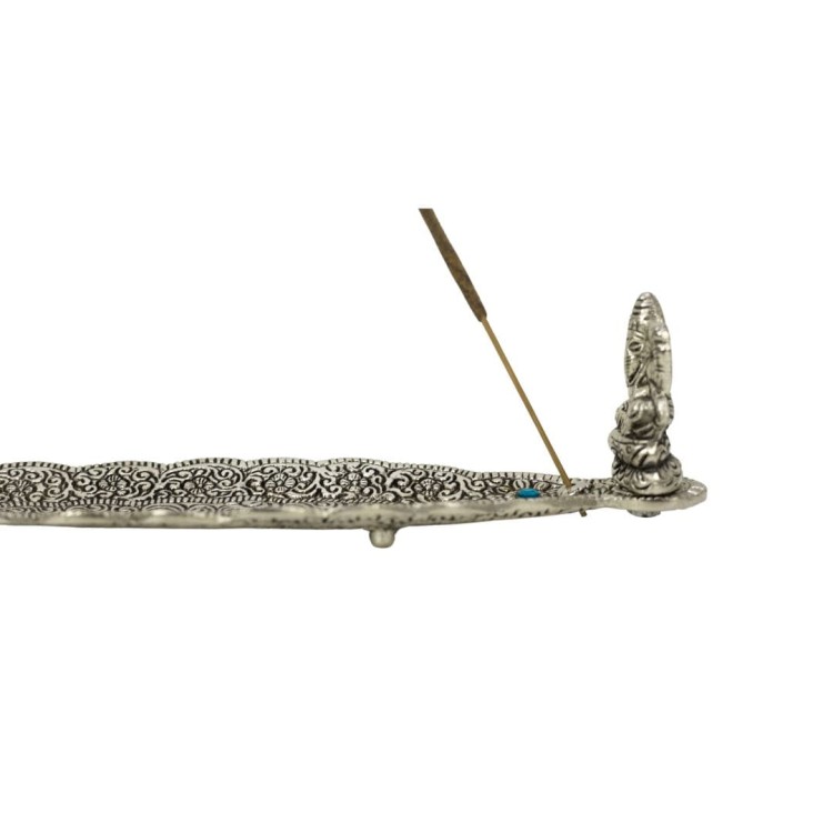 Metalowa  podstawka pod Kadzidełek XL -  Ganesha — Metalowa podstawka pod kadzidełek Ganesha XL – mosiężna, ręcznie wykonana