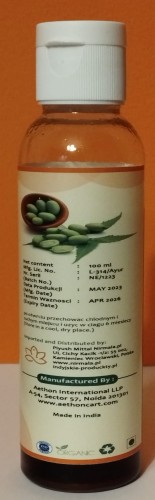 Olej z miodli indyjskiej (Neem) 100ml — 100% czysty olej Neem z nasion miodły indyjskiej (Azadirachta indica), 100ml