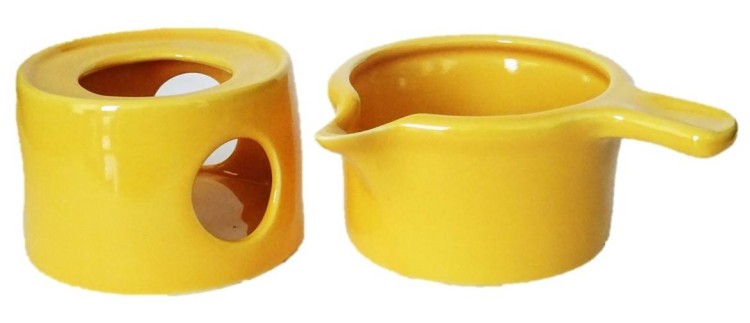 Podgrzewacz do olejku ceramiczny - różne kolory — Ceramiczny podgrzewacz do olejków składający się z dwóch części