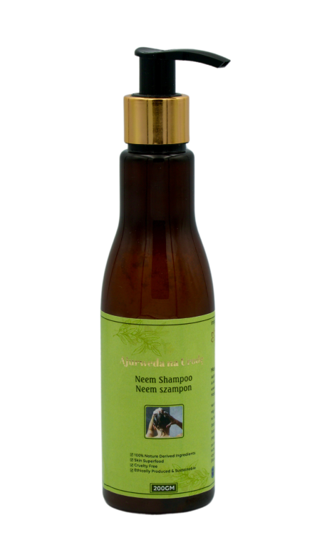 Szampon Neem do Włosów – Oczyszczanie, Nawilżenie i Wzmocnienie — Szampon Neem 200ml – naturalny szampon na bazie oleju