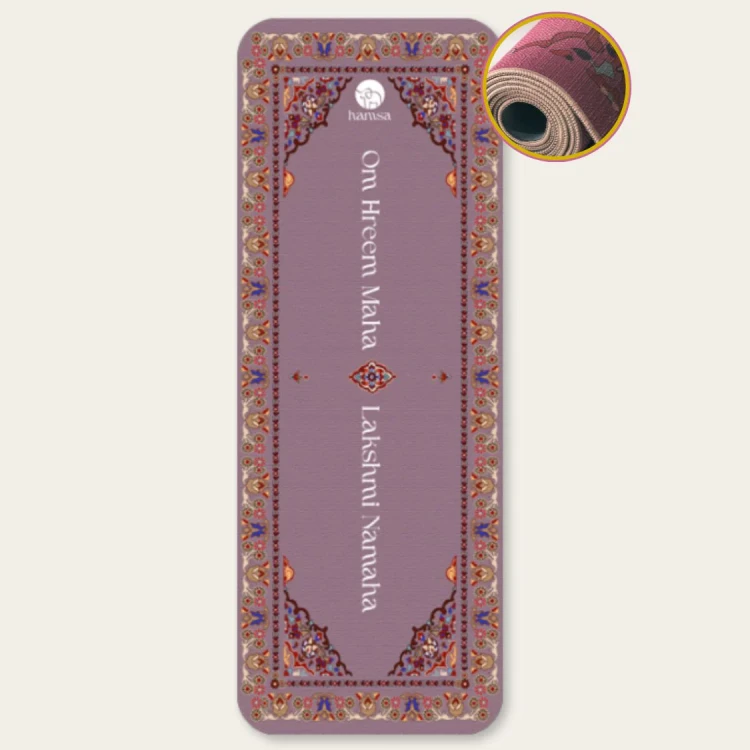 Mata do jogi Lakshmi Lavender – organiczna juta • antypoślizgowa • trwała — Mata do jogi Lakshmi Lavender z organicznej