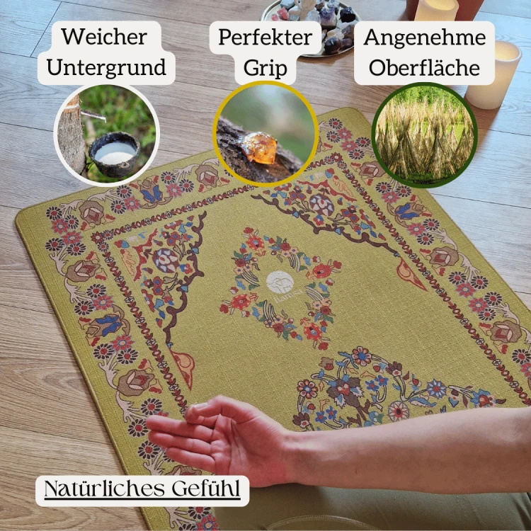 Mata do jogi Surya – organiczna juta • antypoślizgowa • trwała — Mata do jogi Surya z organicznej juty i kauczuku, gr