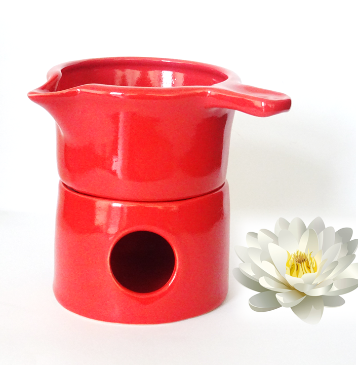Podgrzewacz do olejku ceramiczny - różne kolory — Ceramiczny podgrzewacz do olejków składający się z dwóch części