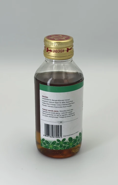 Brahmi Oil olejek do masażu ajurweda — Brahmi Oil – to ajurwedyjski olejek łagodzący doszę pitta i zaburzenia z niej