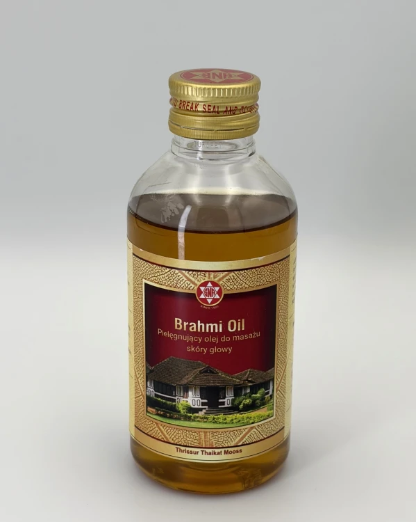 Brahmi Oil olejek do masażu ajurweda — Brahmi Oil – to ajurwedyjski olejek łagodzący doszę pitta i zaburzenia z niej