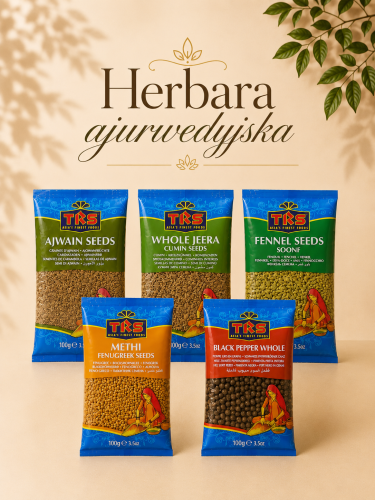 Zestaw dla zrobienia herbaty ajurwedyjskiej — Zestaw pięciu aromatycznych przypraw do przygotowania ajurwedyjskiej