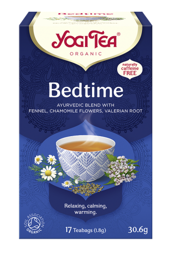 Yogi Tea Bedtime – ajurwedyjska herbata BIO na sen z rumiankiem, walerianą i lawendą, 17 torebek — Wieczorna herbata