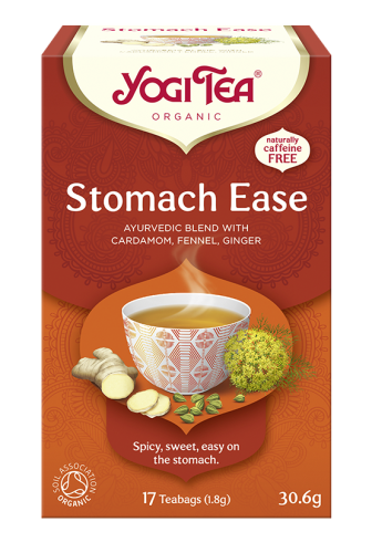 Yogi Tea Stomach Ease – ajurwedyjska herbata BIO na trawienie z kardamonem, koprem i imbirem, 17 torebek — Korzenna