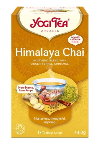 Yogi Tea Himalaya Chai – ajurwedyjska herbata BIO z imbirem, koprem i cynamonem, 17 torebek — Ajurwedyjska herbata