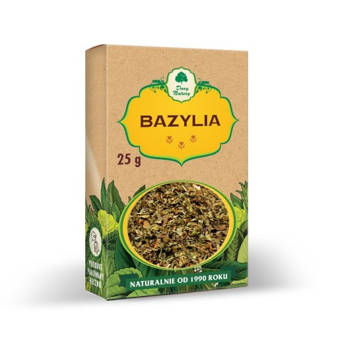 Bazylia EKO – Dary Natury, 25g — Suszona bazylia z certyfikowanych upraw ekologicznych
