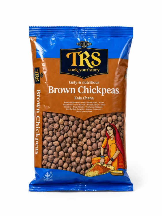 Ciecierzyca brązowa Kala Chana TRS 500 g — Brązowa ciecierzyca Kala Chana marki TRS — drobniejsza i bardziej aromatyczna