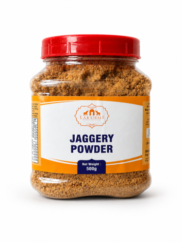 Jaggery Powder — cukier trzcinowy nierafinowany Lakshmi 500 g — Jaggery Powder marki Lakshmi — indyjski nierafinowany
