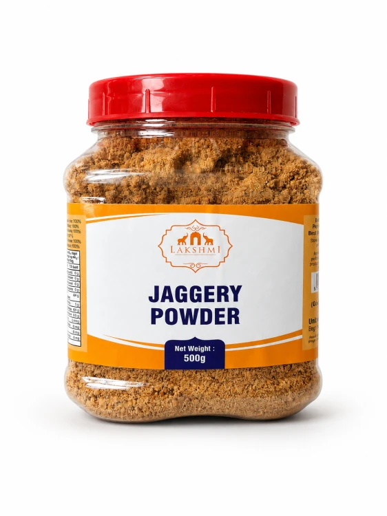 Jaggery Powder — cukier trzcinowy nierafinowany Lakshmi 500 g — Jaggery Powder marki Lakshmi — indyjski nierafinowany