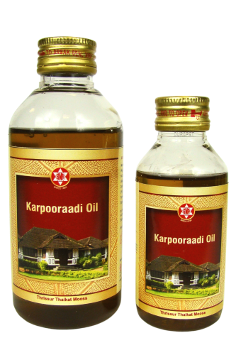 Karpooraadi Oil olejek do masażu ajurweda — Karpooraadi Oil to ajurwedyjski olej na bazie oleju sezamowego i kamfory