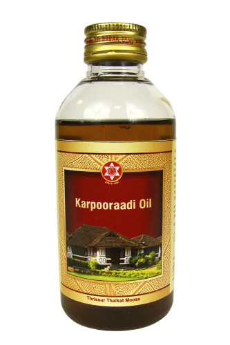 Karpooraadi Oil olejek do masażu ajurweda — Karpooraadi Oil to ajurwedyjski olej na bazie oleju sezamowego i kamfory
