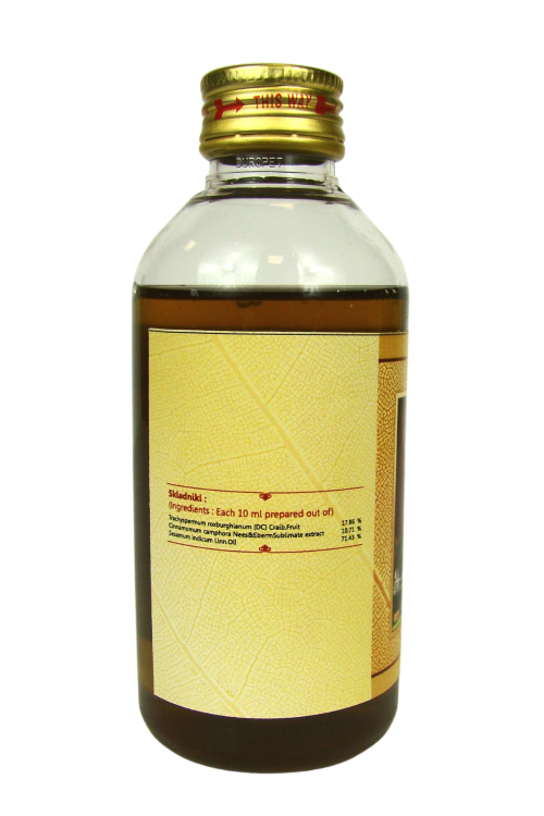Karpooraadi Oil olejek do masażu ajurweda — Karpooraadi Oil to ajurwedyjski olej na bazie oleju sezamowego i kamfory