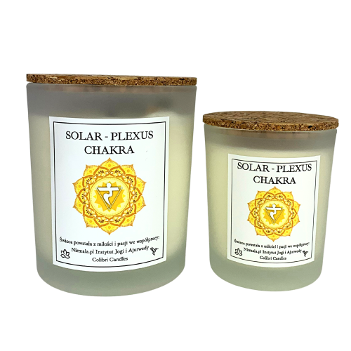 Świeca czakra splotu słonecznego – Solar Plexus Chakra — 100% naturalna świeca z zastosowaniem olejków eterycznych i