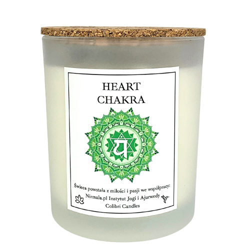 Świeca czakra serca – Heart Chakra — 100% naturalna świeca z zastosowaniem olejków eterycznych i minerałów