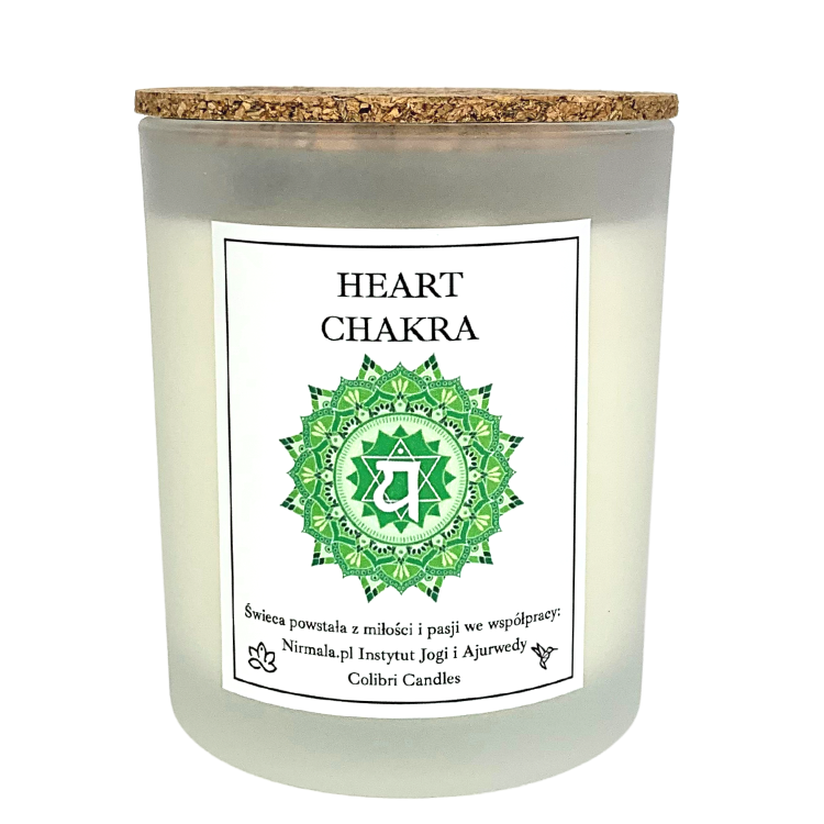 Świeca czakra serca – Heart Chakra — 100% naturalna świeca z zastosowaniem olejków eterycznych i minerałów