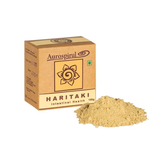 Haritaki proszek 100 g — Haritaki działa przeciwwirusowo, przeciwbakteryjnie, odtruwająco i przeciwalergicznie