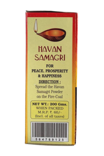 Havan Samagri - mieszanka ziół do Havan, Homa, Agnihotry 200g — Havan Samagri, mieszanka ziołowa przeznaczona do Havan