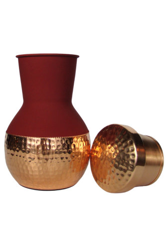 Miedziana karafka do wody 1.2 L (Silk Red) — Miedziana karafka do wody 1.2 L
