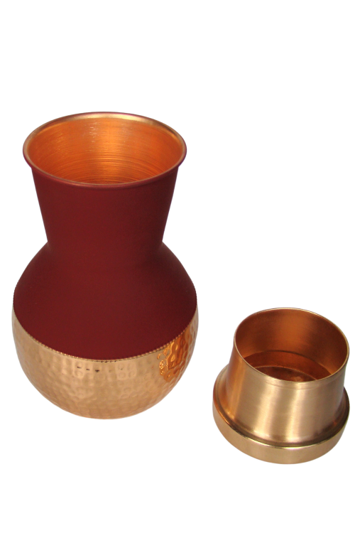 Miedziana karafka do wody 1.2 L (Silk Red) — Miedziana karafka do wody 1.2 L